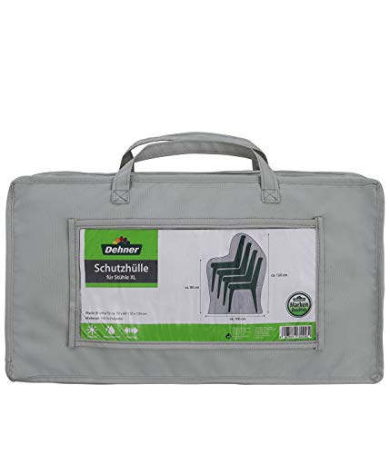 Dehner Abdeckung XL für Gartenstuhl, ca. 120 x 100 x 70 cm, Polyester, grau von Dehner