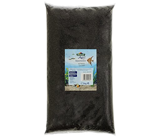 Dehner Aqua Aquarienkies | Farbkies schwarz für das Aquarium | feiner Aquariumkies | Bodengrund für Aquarien | kantengerundet | Zierkies | Körnung 2 - 4 mm | Bodenkies | Sand | 5 kg, von Dehner