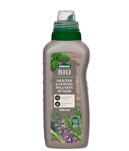 Dehner Bio Kräuter- und Gewürzpflanzendünger, hochwertiger Flüssigdünger, Dünger für Kräuter / Gewürze, organischer NK-Dünger, ökologisch wertvoll, 500 ml, für ca. 75 l, bunt von Dehner