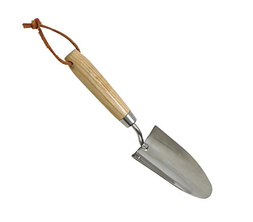 Dehner Blumenkelle, Länge 33.5 cm, mit FSC® - zertifiziertem Holzgriff, Edelstahl von Dehner