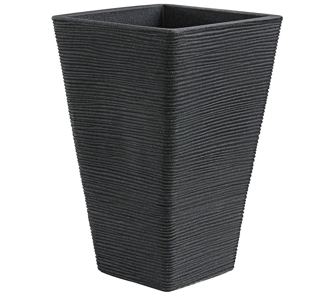 Dehner Blumentopf Pflanzvase Capri, Kunststoff, ca. 35 x 35 x 55 cm, Strapazierfähig, leicht, für Innen und Außen von Dehner