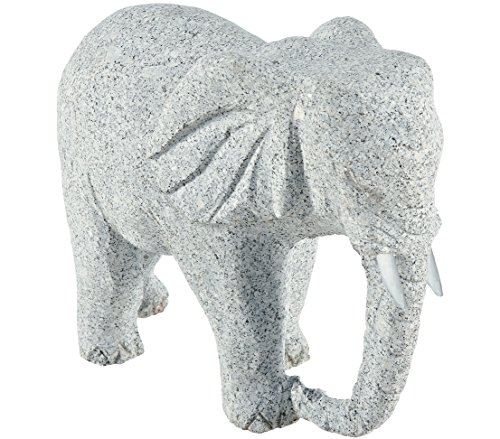 Dehner Dekofigur Elefant, ca. 30 x 14 x 27 cm, Granit, grau von Dehner