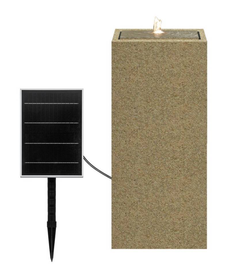 Dehner Gartenbrunnen Glonn, Brunnen Solar mit LEDs, versch. Farben, ca. 100 x 38 x 23 cm, solarbetrieb, frostbeständig, für Außenbereich geeignet von Dehner