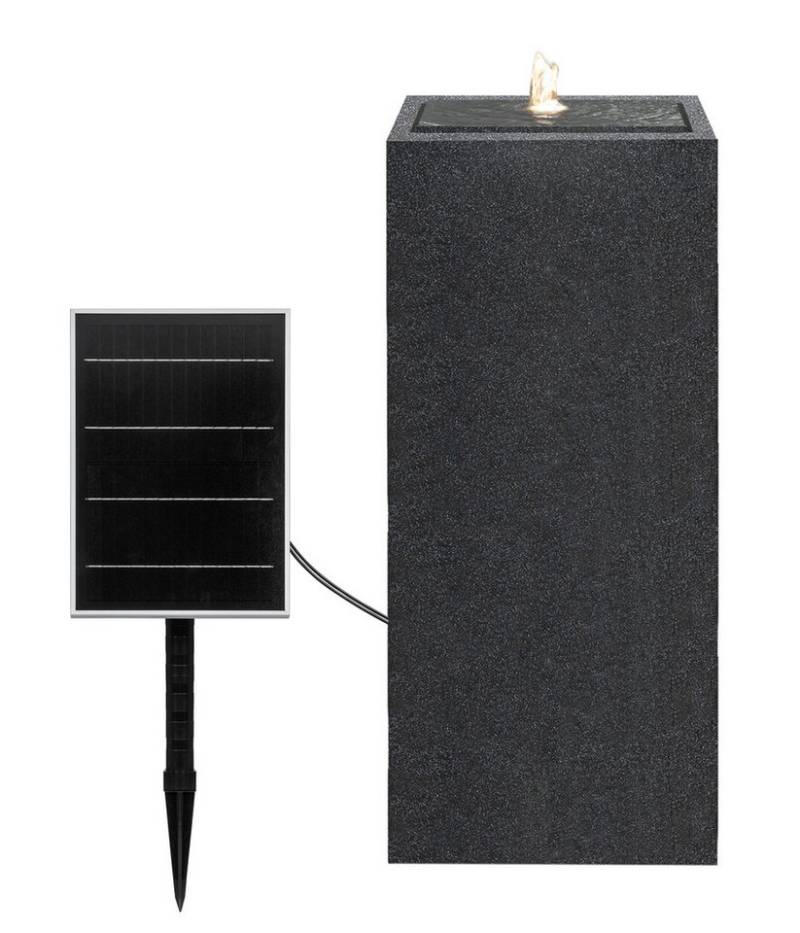 Dehner Gartenbrunnen Glonn, Brunnen Solar mit LEDs, versch. Farben, ca. 100 x 38 x 23 cm, solarbetrieb, frostbeständig, für Außenbereich geeignet von Dehner