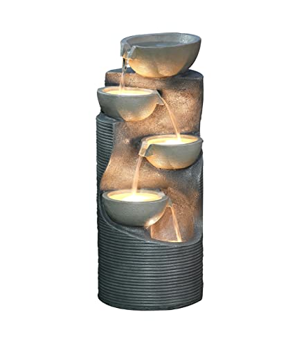 Dehner Gartenbrunnen Salo mit LED Beleuchtung, ca. 81 x 34 x 33 cm, Polyresin, grau Dehner Gartenbrunnen Salo mit LED Beleuchtung, ca. 81 x 34 x 33 cm, Polyresin, grau von Dehner