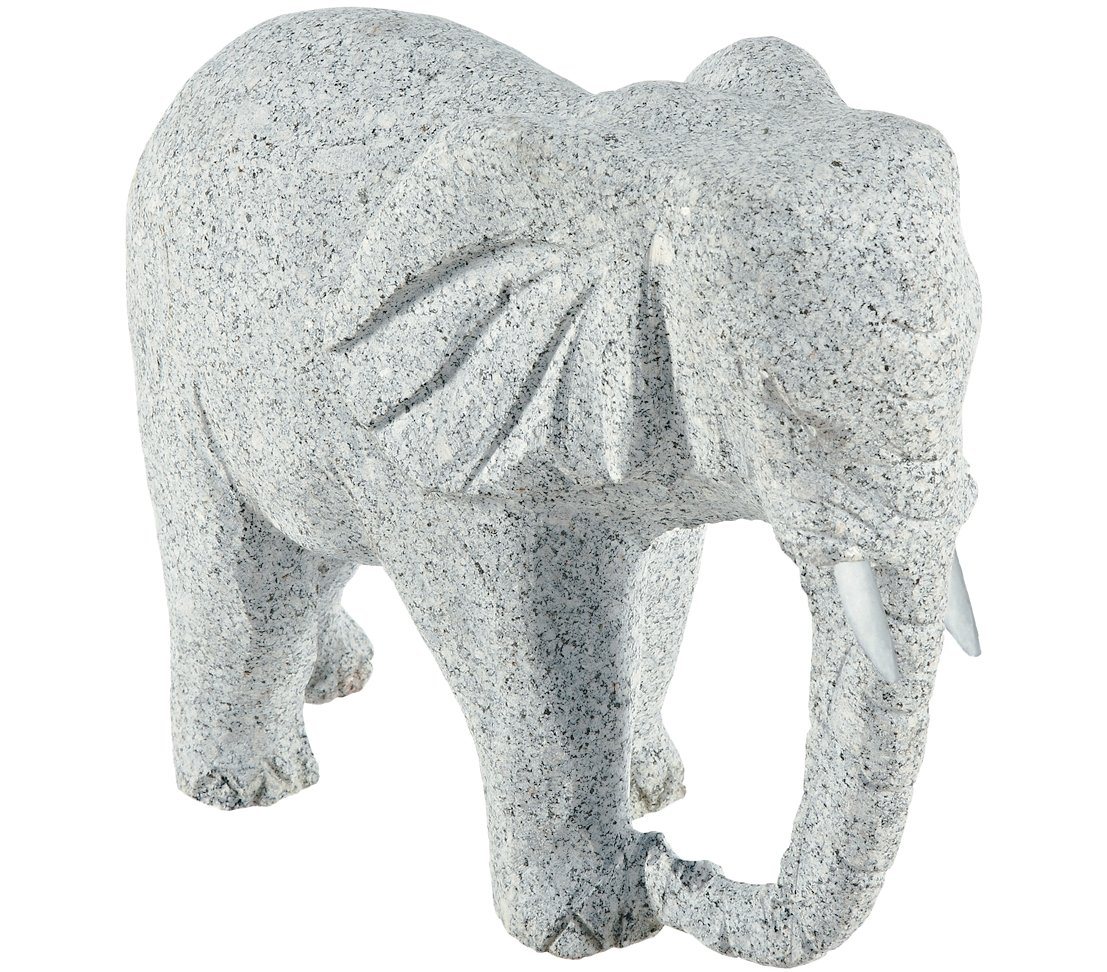 Dehner Gartenfigur Dekofigur Elefant, ca. 30 x 14 x 27 cm, Granit von Dehner