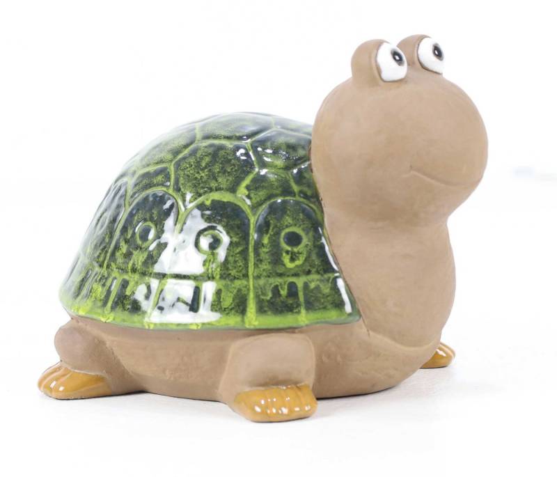 Dehner Gartenfigur Schildkröte, 19.5 x 25 x 19 cm, Keramik, aus frostbeständiger, glasierter Keramik von Dehner