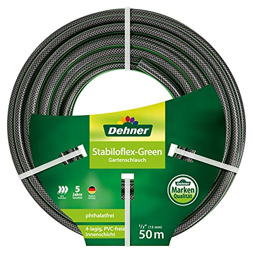 Dehner Gartenschlauch Stabiloflex, Ø 13 mm, Länge 50 m, 1/2 Zoll, Kunststoff, grün von Dehner