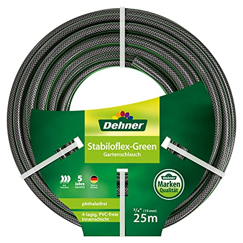 Dehner Gartenschlauch Stabiloflex, Ø 19 mm, Länge 25 m, 3/4 Zoll, Kunststoff, grün von Dehner