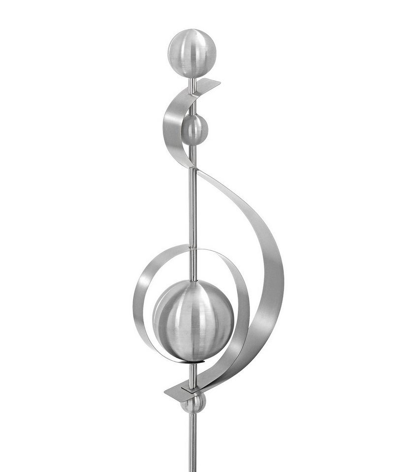 Dehner Gartenstecker Skulptur Klefo, 67 x 19 x 10 cm, Edelstahl Moderne Attraktion für den Garten, wetterbeständig und imposant von Dehner