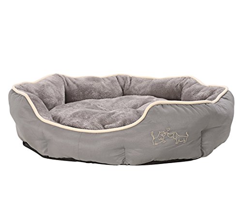 Dehner Lieblinge Hundebett und Katzenbett Sammy, oval, ca. 90 x 80 x 14 cm, Polyester, grau Dehner Lieblinge Hundebett und Katzenbett Sammy, oval, ca. 90 x 80 x 14 cm, Polyester, grau von Dehner