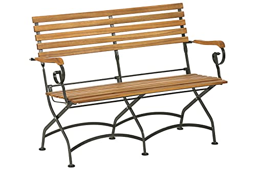 Dehner Klappbank Tegernsee, 2-Sitzer, ca. 124 x 88 x 57 cm, aus FSC® - zertifiziertem Akazienholz / Stahl, natur Dehner Klappbank Tegernsee, 2-Sitzer, ca. 124 x 88 x 57 cm, aus FSC® - zertifiziertem Akazienholz / Stahl, natur von Dehner