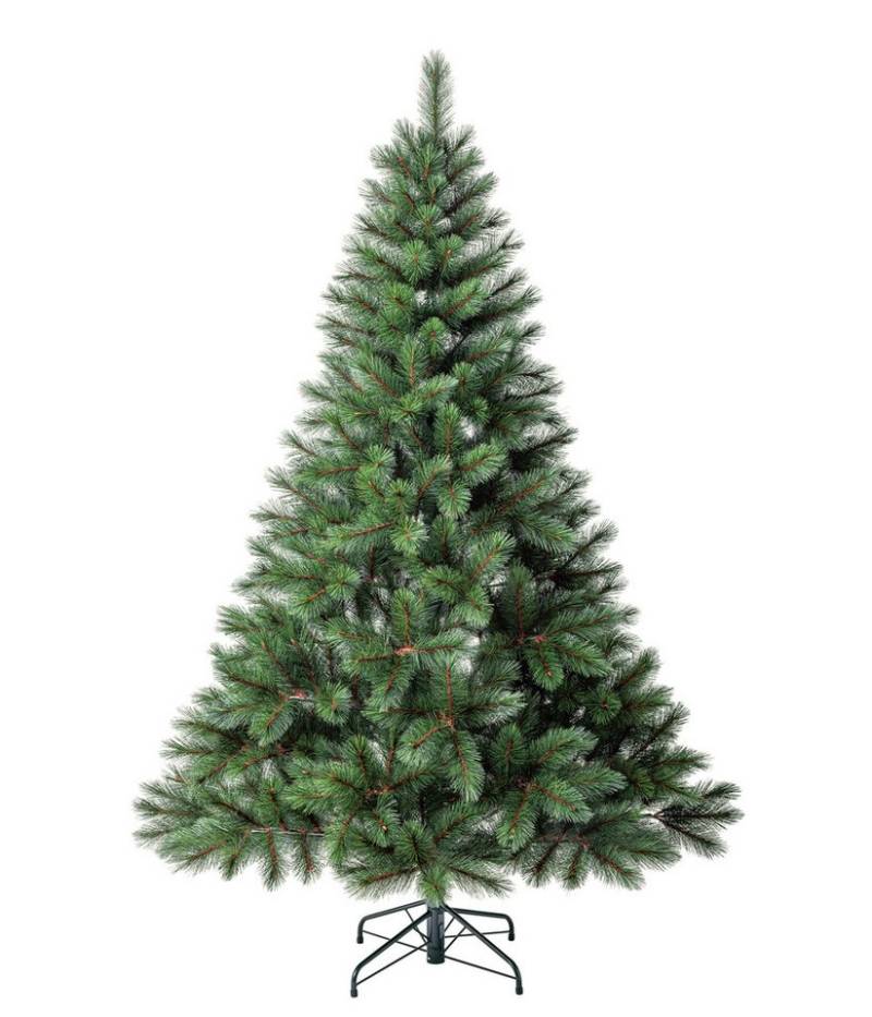 Dehner Künstlicher Weihnachtsbaum Tanne Ivar mit Ständer, Höhe 210 cm, Ø 132 cm, hochwertiger und ebenmäßiger Christbaum von Dehner