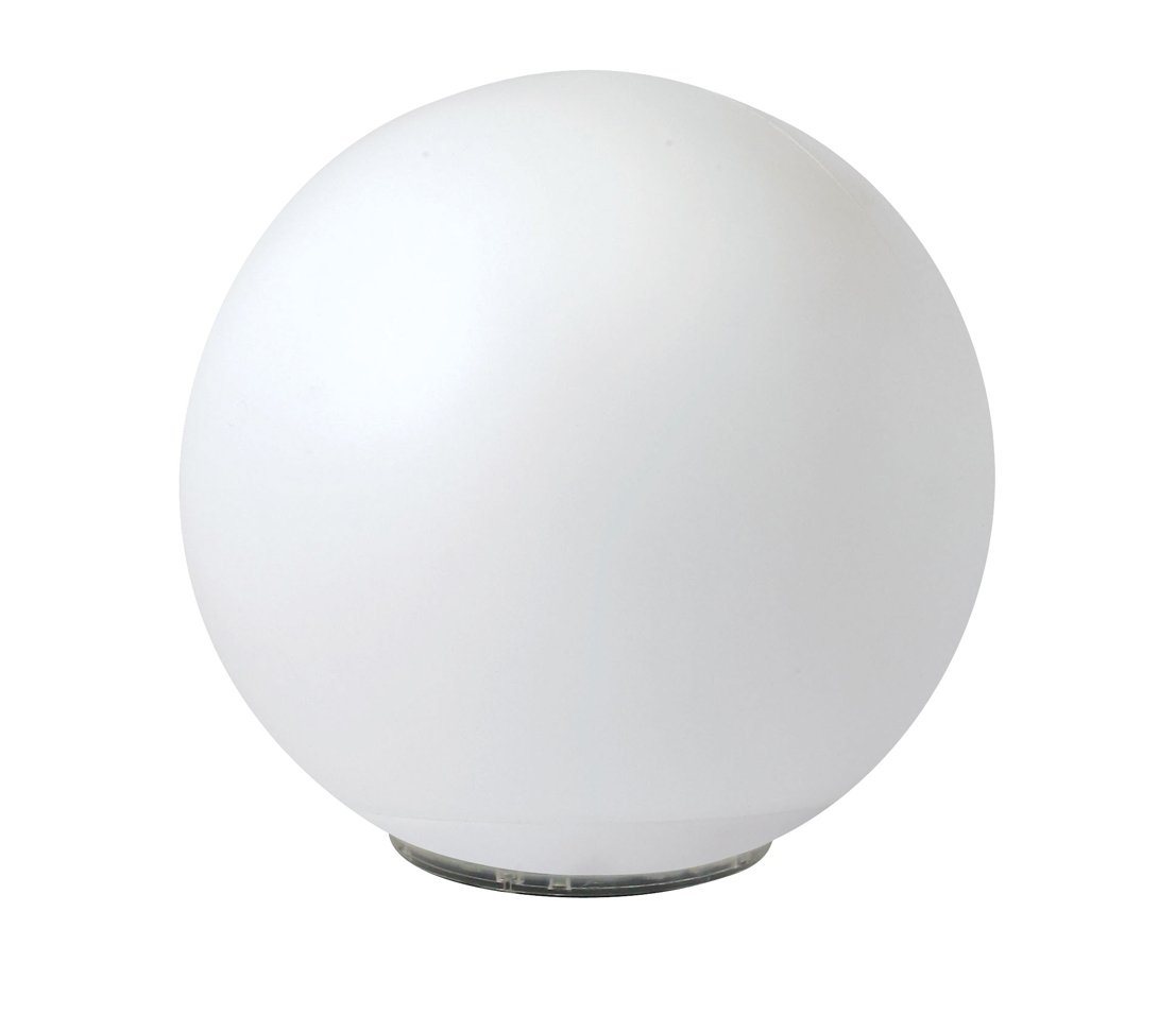 Dehner LED Solarleuchte Solarkugel, Ø 30/40 cm, Kunststoff, weiß, Weiß, Kugel mit weißem Licht, wetterfest, umweltfreundlich, Power-LEDs von Dehner