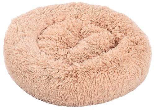 Dehner Lieblinge Hunde- und Katzenbett Cookie, Größe L, ca. Ø 76 cm, Höhe ca. 17 cm, Polyester, beige von Dehner