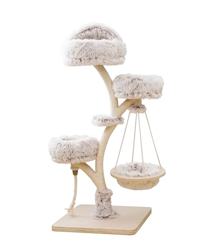 Dehner Lieblinge Kratzbaum Bonnie, Katzenbaum robust, Kletterbaum für Katzen, ca. 58 x 130 x 58 cm, Plüsch/Spanplatte/Sisal/Metall, beige/weiß Dehner Lieblinge Kratzbaum Bonnie, Katzenbaum robust, Kletterbaum für Katzen, ca. 58 x 130 x 58 cm, Plüsch/Spanplatte/Sisal/Metall, beige/weiß von Dehner