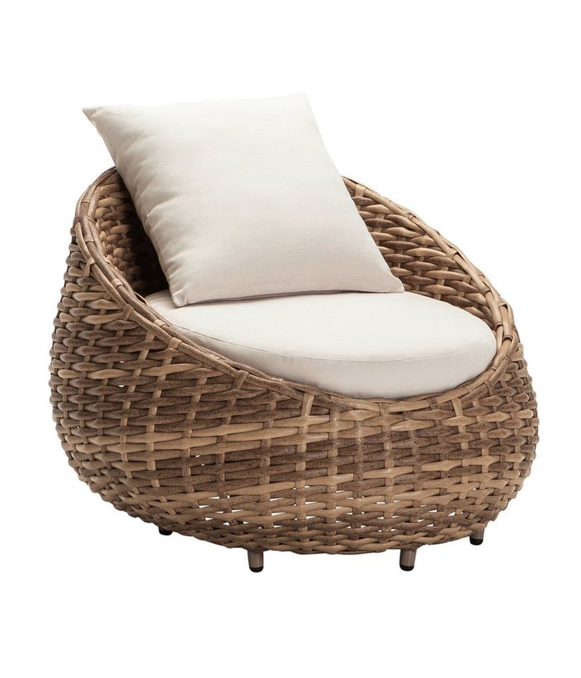 Dehner Gartenlounge-Set Geflechtsessel Tulum, 97 x 95 x 76 cm, moderner, hochwertiger Loungesessel inkl. Polster von Dehner