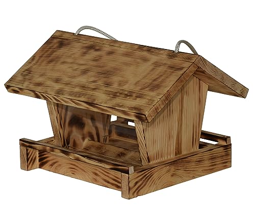 Dehner Natura Wildvogel-Futterhaus Linn, ca. 27 x 18 x 20.5 cm, aus FSC® - zertifiziertem Kiefernholz, natur von Dehner