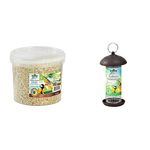 Dehner Natura Wildvogelfutter, halbe/ganze Erdnüsse, 3,4 kg & Natura Wildvogel-Futtersäule, für Erdnusskerne und Rosinen, ca. 20 x 13 x 13 cm, Metall, schwarz Dehner Natura Wildvogelfutter, halbe/ganze Erdnüsse, 3,4 kg & Natura Wildvogel-Futtersäule, für Erdnusskerne und Rosinen, ca. 20 x 13 x 13 cm, Metall, schwarz von Dehner