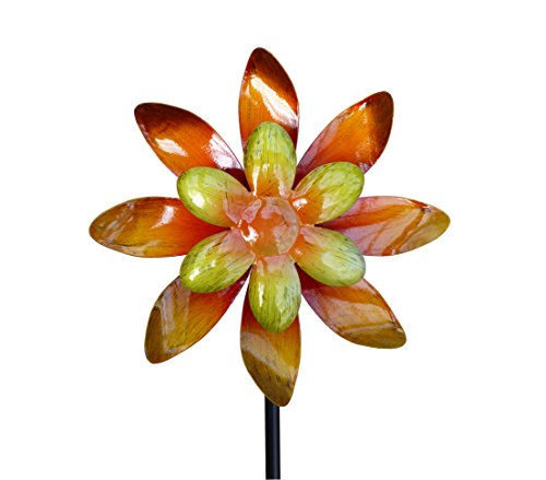 Dehner Riesen-Windrad Blume, frostbeständig, Ø 22 cm, Höhe 140 cm, Metall/Kunststoff, rot von Dehner
