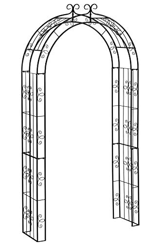 Dehner Rosenbogen Belmont, ca. 238 x 120 x 38 cm, Metall, schwarz von Dehner