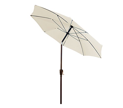 Dehner Sonnenschirm Kos, Ø 220 cm, Aluminium/Polyester, beige von Dehner