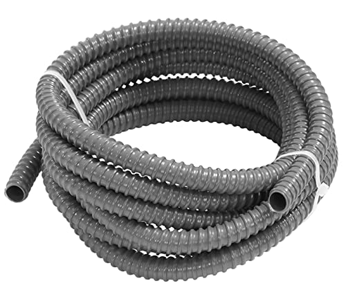Dehner Spiralschlauch als Brunnen- oder Teichschlauch, Ø 18.5 mm, Länge ca. 4 m, Kunststoff, grau von Dehner