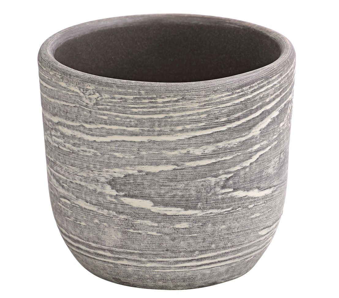 Dehner Übertopf Wood, rund, Keramik von Dehner
