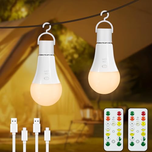 Dehobo Glühbirne Mit Batterie E27 Aufladbare Glühbirne Mit Fernbedienung - 7W Type-C Ladung Camping Lampe 3 Farben Dimmbare - Akku Lampe Mit Timing Funktion Touch Control, Outdoor Lampe 2 Pack Dehobo Glühbirne Mit Batterie E27 Aufladbare Glühbirne Mit Fernbedienung - 7W Type-C Ladung Camping Lampe 3 Farben Dimmbare - Akku Lampe Mit Timing Funktion Touch Control, Outdoor Lampe 2 Pack von Dehobo