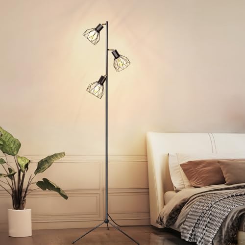 Dehobo Industrial Stehlampe Wohnzimmer Stativ Stehlampe Vintage Retro Wohnzimmerlampe Moderne LED E27 Fußsteuerung Leselicht Schwarze Einstellbare Stehleselampe Wohnzimmer für Schlafzimmer Ecke Dehobo Industrial Stehlampe Wohnzimmer Stativ Stehlampe Vintage Retro Wohnzimmerlampe Moderne LED E27 Fußsteuerung Leselicht Schwarze Einstellbare Stehleselampe Wohnzimmer für Schlafzimmer Ecke von Dehobo