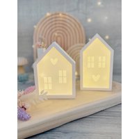 Lichthäuser | Lichthaus Deko Häuschen Herbstdeko Leuchtdeko Cozy Home Herbstzauber 3D Druck von DeichLaedchen