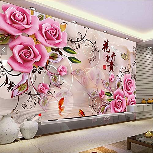 Deike Mild 5D Diamant Painting Kit Full Bohrer Rose Diamond Painting Strass Malerei Handgemachtes Wohnzimmer Schlafzimmer Wanddekoration (150X60cm) von Deike Mild