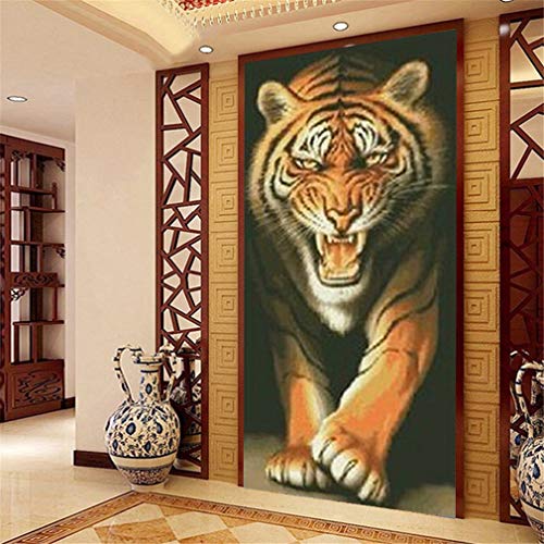 Deike Mild DIY Diamant Painting Full Bohrer 5D Handgemachtes Tiger Diamond Malerei Wohnzimmer Schlafzimmer Wanddekoration (80x150cm) von Deike Mild