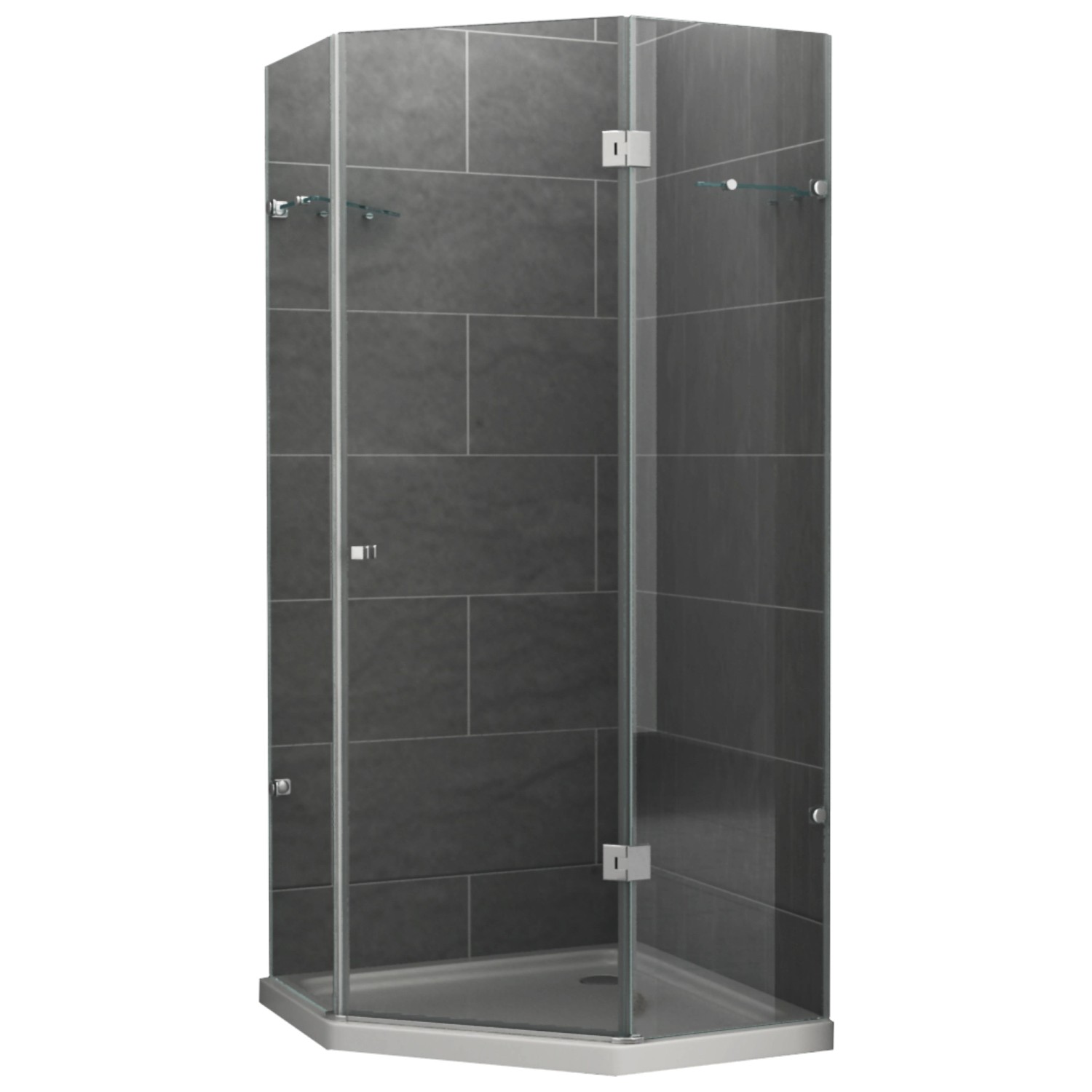 Dein Bau Projekt Duschkabine 5-Eck Klarglas 90 x 190 x 90 cm o. Wanne DIN Rechts von Dein Bau Projekt