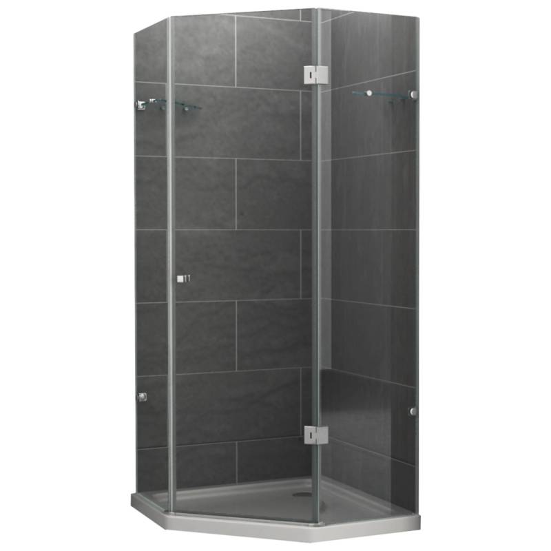 Dein Bau Projekt Duschkabine 5-Eck Klarglas 90 x 190 x 90 cm o. Wanne DIN Rechts von Dein Bau Projekt