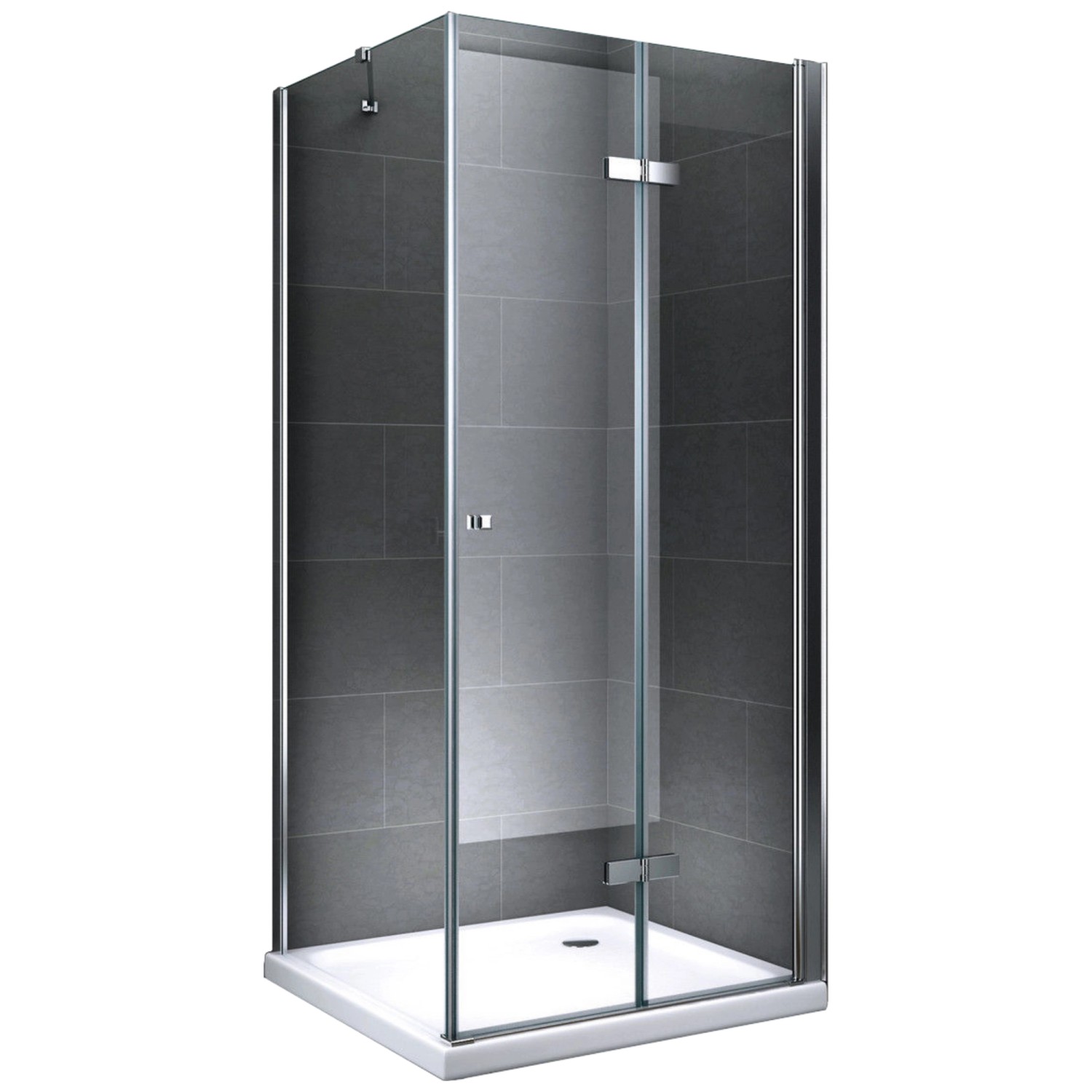 Dein Bau Projekt Duschkabine Duschtrennung Klarglas 80 x 190 x 80 cm o. Wanne von Dein Bau Projekt