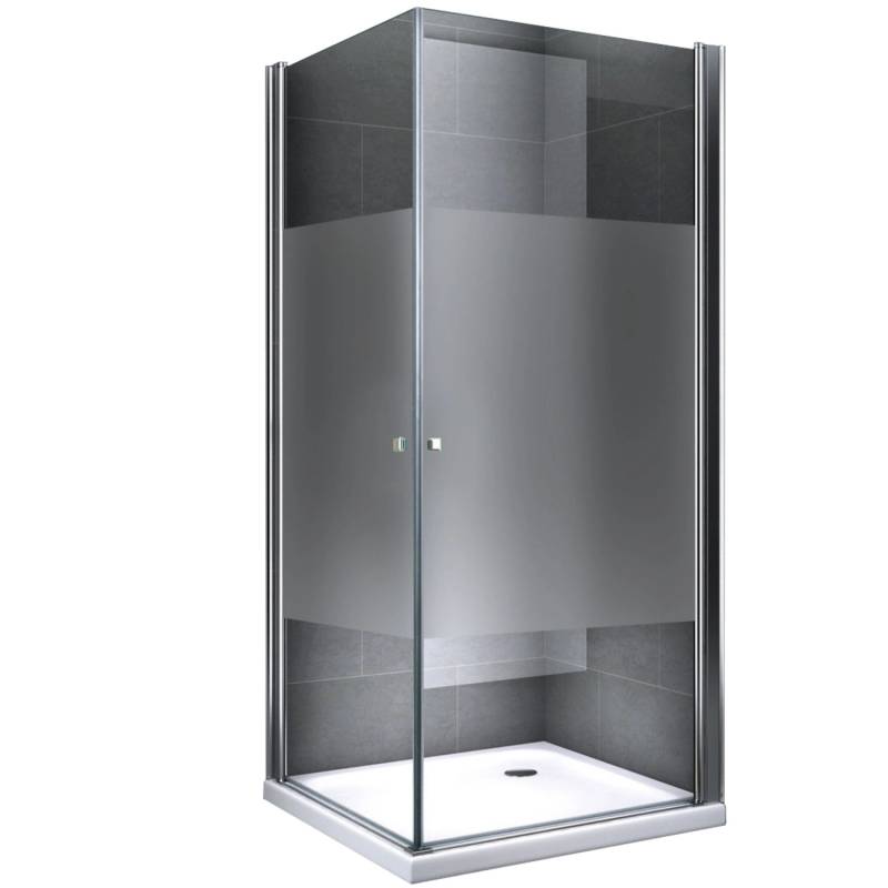 Dein Bau Projekt Duschkabine Glasdusche Teilsatiniert 80 x 195 x 80 cm m. Wanne von Dein Bau Projekt