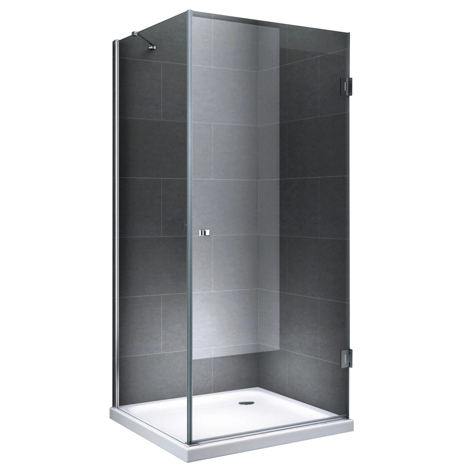 Dein Bau Projekt Duschkabine Spritzschutz Klarglas 100 x 195 x 100 cm m. Wanne von Dein Bau Projekt