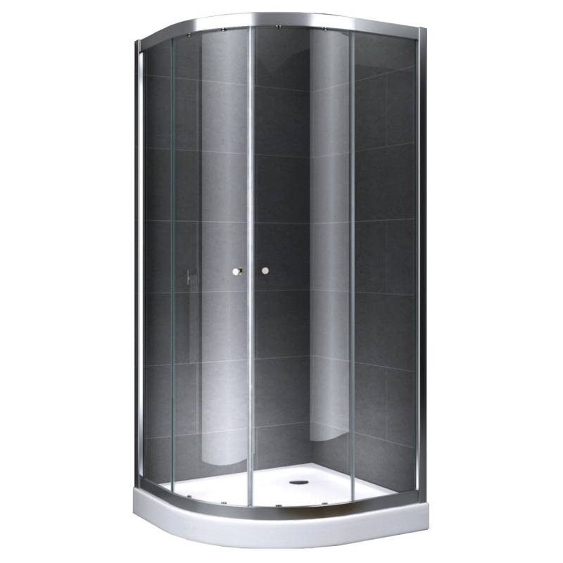 Dein Bau Projekt Duschkabine Viertelkreis Klarglas 80 x 204 x 80 cm m. Wanne von Dein Bau Projekt