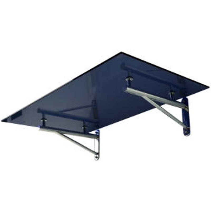 Dein Bau Projekt Glasvordach Elbrus Grauglas VS-Glas 150 x 120 cm von Dein Bau Projekt