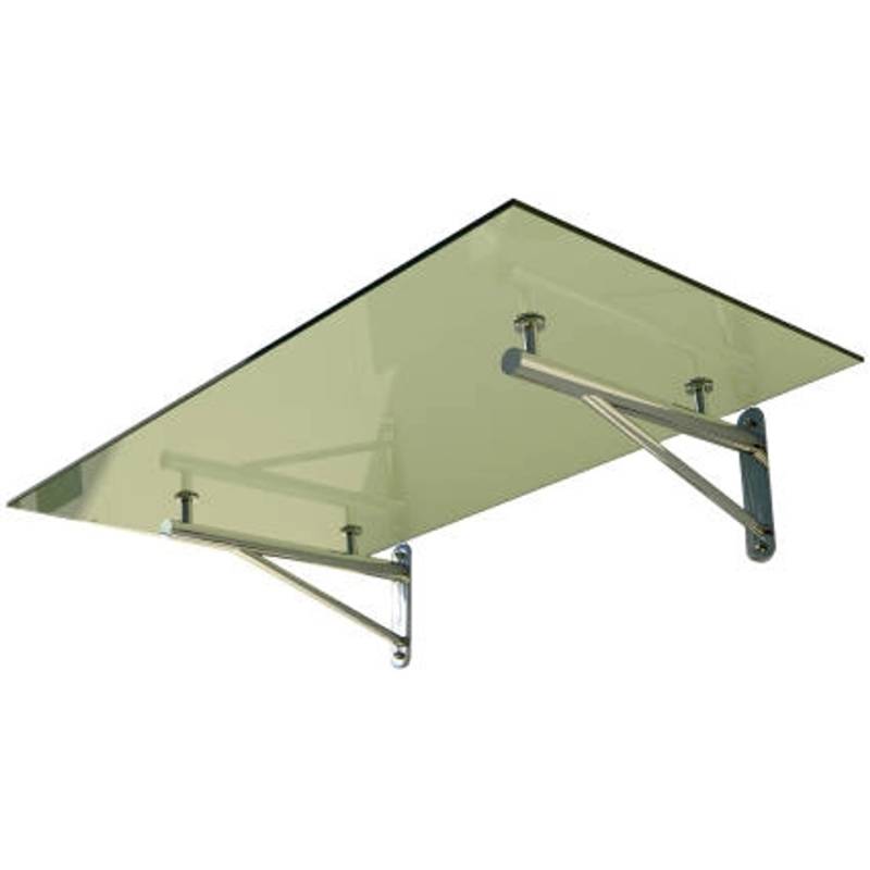 Dein Bau Projekt Glasvordach Elbrus Klarglas VS-Glas 150 x 120 cm von Dein Bau Projekt