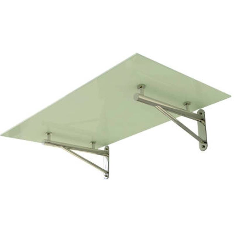 Dein Bau Projekt Glasvordach Elbrus Milchglas VS-Glas 225 x 120 cm von Dein Bau Projekt
