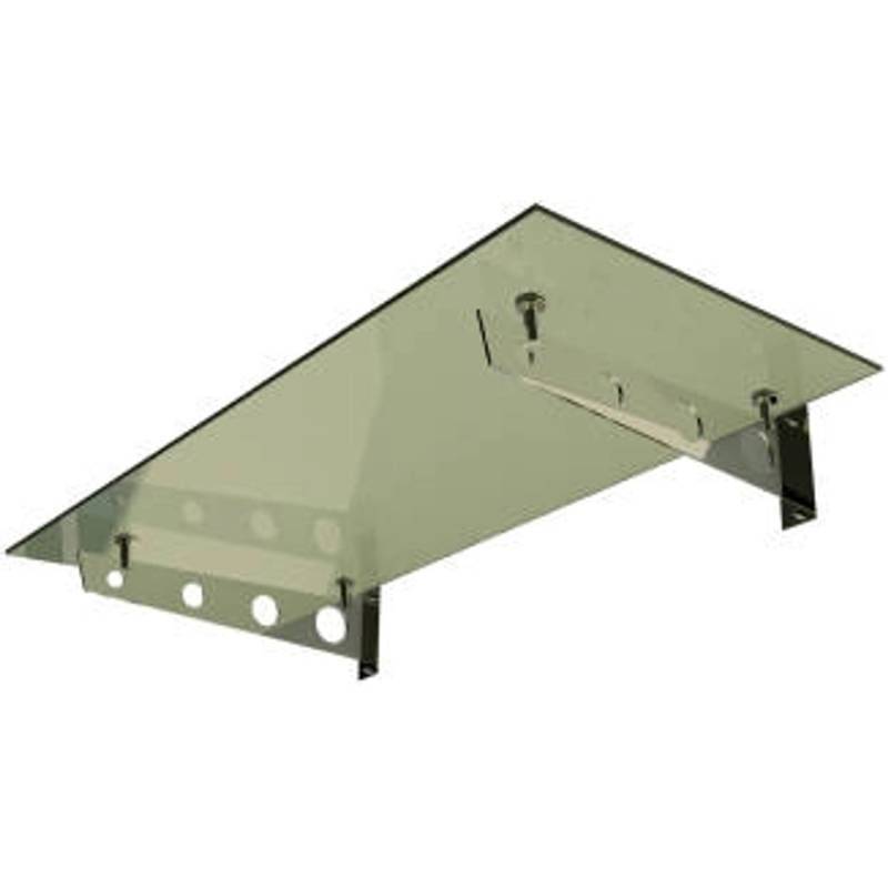 Dein Bau Projekt Glasvordach Model Schwert Klarglas VS-Glas 250 x 120 cm von Dein Bau Projekt