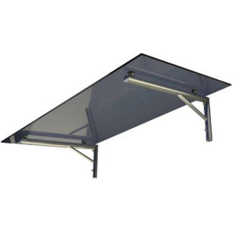 Dein Bau Projekt Glasvordach Zugspitze Grauglas VS-Glas 200 x 120 cm von Dein Bau Projekt