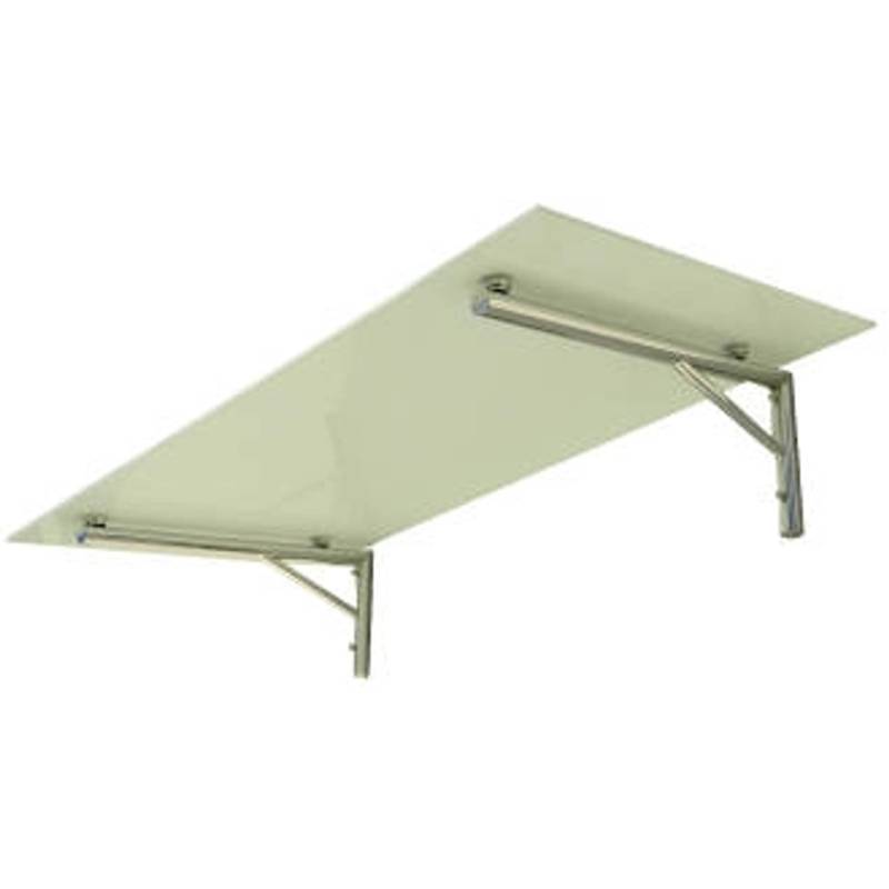 Dein Bau Projekt Glasvordach Zugspitze Milchglas VS-Glas 200 x 120 cm von Dein Bau Projekt