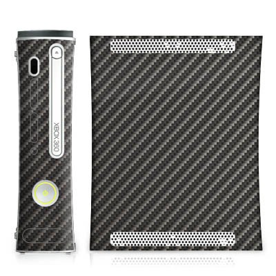 DeinDesign Skin kompatibel mit Microsoft Xbox 360 Folie Sticker Metallic Look Muster Carbon von DeinDesign