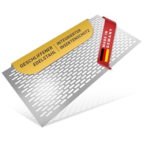 DeinLichtschacht – Lichtschachtabdeckung Edelstahl – Langlöcher – 600x400mm – Rostfrei & langlebig – Begehbar – Mit Insektenschutz – Einfache Montage – Hochwertiges Design & Funktion – Made in Germany von DeinLichtschacht
