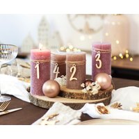 Adventskranz Holzzahlen | Verspielt Kerzenanhänger Aus Holz Zahlenanhänger 1-4 von DeinLieblingsteil