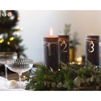 Adventskranz Zahlen | Modern Kerzenanhänger Acryl Silber/Roségold Zahlenanhänger 1-4 von DeinLieblingsteil