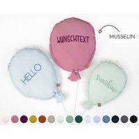 Musselin Luftballon | Bestickt Wanddeko Personalisierbar von DeinLieblingsteil